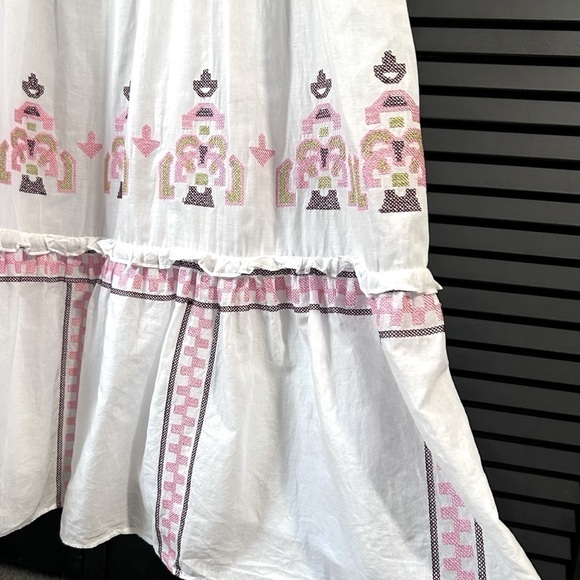 Alice by Temperley Maxi Dress Embroidered Details Womens Size 8 Spring Boho - Picture 9 of 11